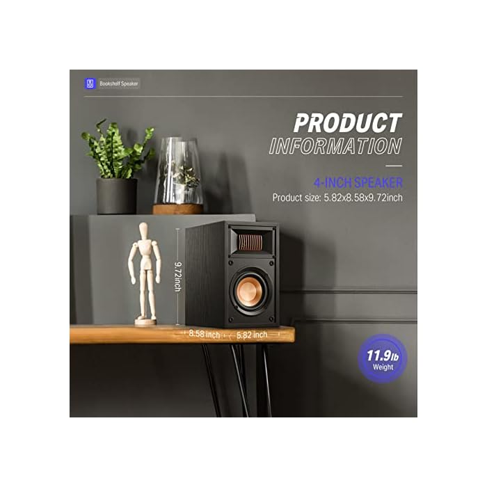 Donner Passive Bookshelf Speakers Pair EWESBAY