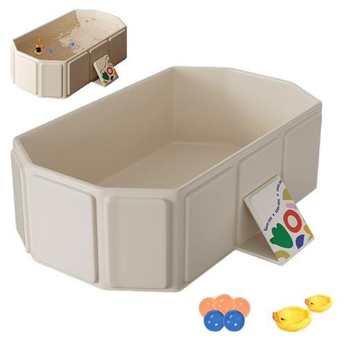 Babybadewanne Faltbar Badewanne für Kinder,Tragbare Badewanne Kinder für 0–8 Jahre,Große Kleinkindbadewanne Mit Ablassventil, Faltbares Planschbecken Duschbecken