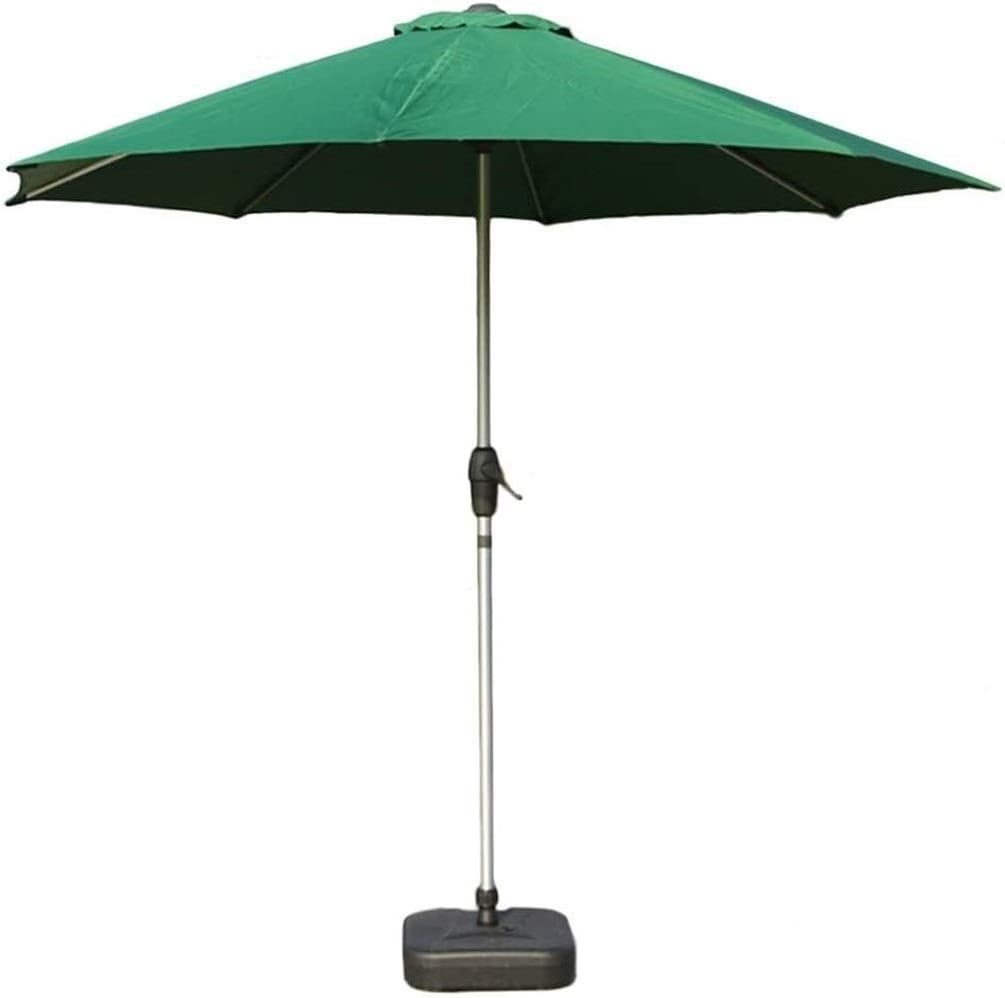 LSLYTQ Outdoor Garden Parasols 9' Outdoor Aluminum Patio Umbrella With Crank And 8 Sturdy Ribs For Garden, Backyard, Deck, Poolside, And More, Without Base good