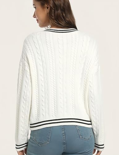 Womens Long Sleeve Open Front Cardigan Soft Knit Sweater with Pocket Button Loose Short Outerwear Coat4