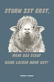  Sturm ist erst wenn das Schaf keine Locken mehr hat Notizbuch: Norddeutsches, Plattdeutsches, Maritimes, Nautisches Notebook DIN-A5 kariert Geschenk für Norddeutsche