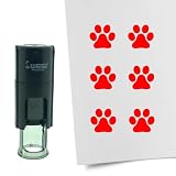 Timbro CombiCraft Dog Zampa di cane rotondo da 10 mm - inchiostro rosso