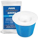 APLUSTE 30-Pack of Pool Skimmer Socks, Pool Filter Socks for Filters, Baskets, and Skimmers - The Ideal Sock/Net/Saver to Protect Your Inground or Above Ground Pool