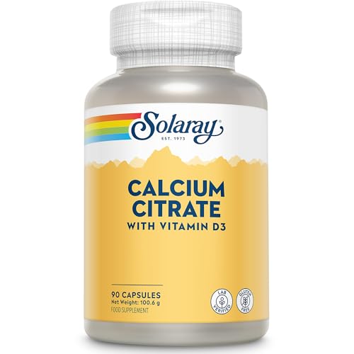 Solaray Calcium Citrate with Vitamin D3 90 Capsules Bone & Joint Support