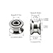 5Pcs Deep T Groove Flat Bottom Bearing, Stainless Steel Pulley Wheel for Wire Rope