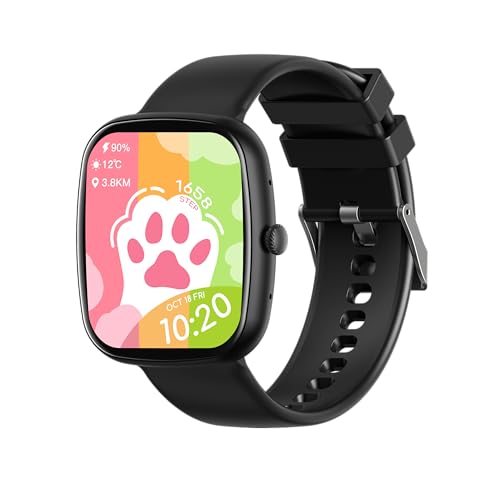 DCU PlayMe Smartwatch Infantil, Pantalla TFT 1,83', 15+ Juegos, 22 Modos Deportivos, Monitor de Salud, 6-12 Años, Sin conexión a teléfono, No Requiere Tarjeta SIM (Negro)