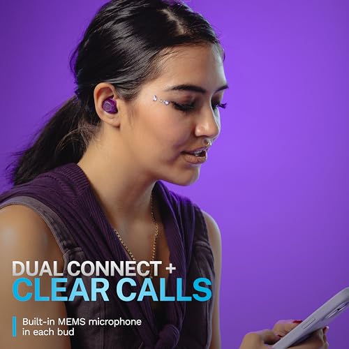 Image of JLab Go Pop ANC, True Wireless Earbuds, Active Noise Cancelling, Transparent Purple