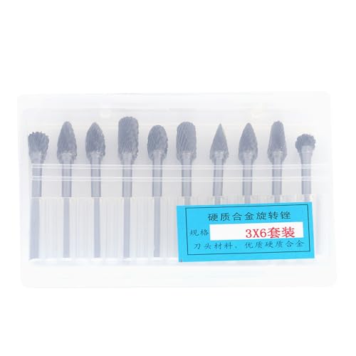Set de 10 fresas de carburo de tungsteno para taladro miniatura 6