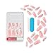 KISS Jelly Fantasy Press On Nails, Nail glue included, 'Jelly Cat', Multicolor, Long Size, Coffin Shape, Includes 28 Nails, 2g glue, 1 Manicure Stick, 1 Mini File
