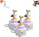 Funmo Portachiavi Sonoro Gabbiano Ricaricabile, Giocattolo Antistress Fidget con Suono Autentico e Luce LED per Adulti