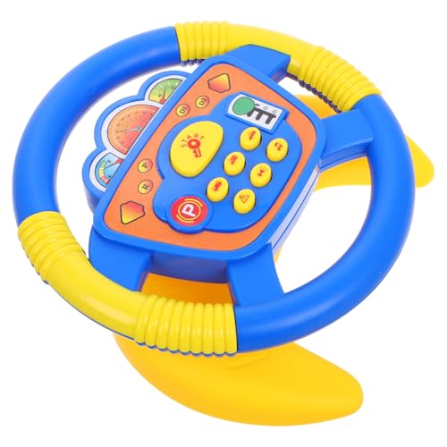 TOYANDONA 360° Rotating Steering Wheel Toy for Kids – U-Shape Base Attachment & Suction Cup, Back Seat Car Steering Wheel for Toddlers, Racing Simulation Driving Toy