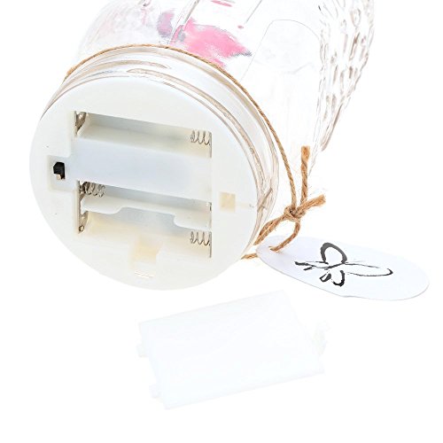 Herebuy8 Romantic Butterfly Collection- Animated Butterfly In A Jar With Led Lamp (Red) #TOP5