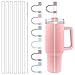 Clear Replacement Straw with Covers Compatible with Stanley 40 oz 30 oz Cup Tumbler, Reusable Straw with Cleaning Brush, Plastic - 13 PCS