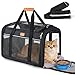 Morpilot Katzentransportbox für große Katzen & Welpen bis 12 kg, Transportbox Katze mit 4-seitigem Mesh, atmungsaktiv & komfortabel, Hundebox mit doppelseitiger weicher Unterlage und klappbarem Napf