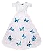 Produktbild Le SSara Weihnachtsmädchen Prinzessin Cosplay Kostüm Fancy Schmetterling Kleid (110, white)