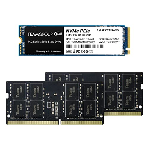 TEAMGROUP MP33 1TB TLC NVMe PCIe Gen3x4 M.2 2280 SSD Read/Write 1,800/1,500 MB/s TM8FP6001T0C101 Bundle with Elite SODIM - Detailed View