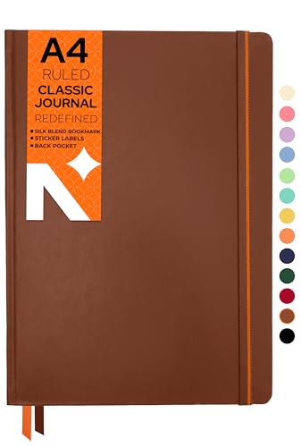 NEORAH - Ruled, A4 Notebook - Journal - 160 Pages- 110 GSM- (29.7...