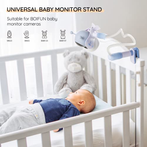 Boifun Baby Monitor Holder, Universal Baby Camera Stand, Secure with Straps & Clamp to Furniture, No Drilling Required - Image 4