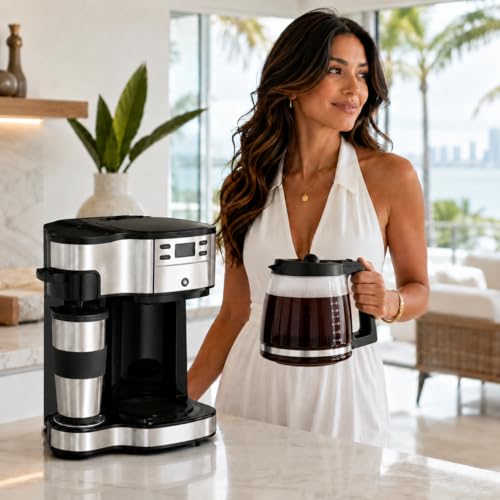 Univen 12 Cup Coffee Maker Carafe Pot Compatible with Hamilton Beach 46300 46310 49933 49350 49618 49950 49954 49957 49966 49976 49980 49980A 49980Z 49983 990117800 by Univen - Used condition - Image 6