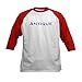 CafePress Antique Kids Baseball Tee Kids Cotton Baseball Jersey, 3/4 Raglan Sleeve Shirt Red/White