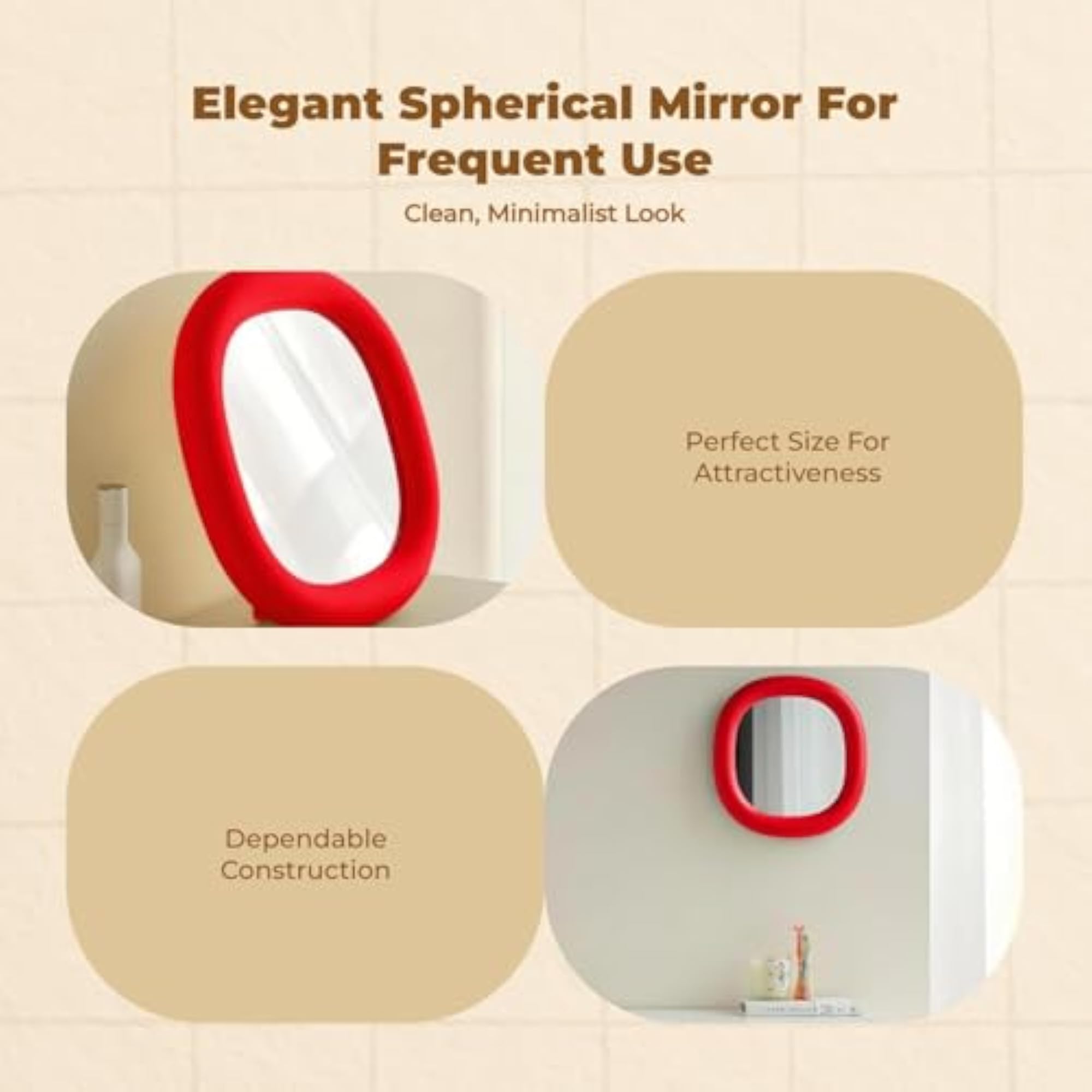 Portable Desktop Vanity Makeup Mirror, Elegant Design