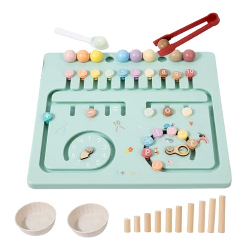 Whnbuij Abacus for Kids Matemáticas, contando Juguetes para El Niño 1-3 | Manipuladores de Matemáticas Coloridos de Mesa,Contadores de Madera Juguetes Multifuncionales para Niños Niñas