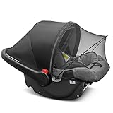 Car Seat Canopy, Baby Car Seat Cover, Mosquito Net with Sunshade & Zipper - Breathable Mesh Infant Bug Net for Baby | Elastic Edge, Portable & Machine Washable