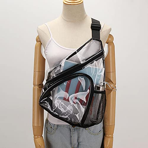 Sling Backpack, Multipurpose Bag Waterproof Wear-Resistant Backpack Transparent PVC Shoulder Bag3