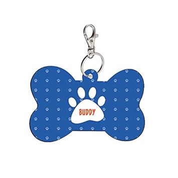 Sky Trends Bone Shape Collar Locket/Pendant for Dogs & Puppy -618, Multicolour, Medium, 1 Count - Buddy