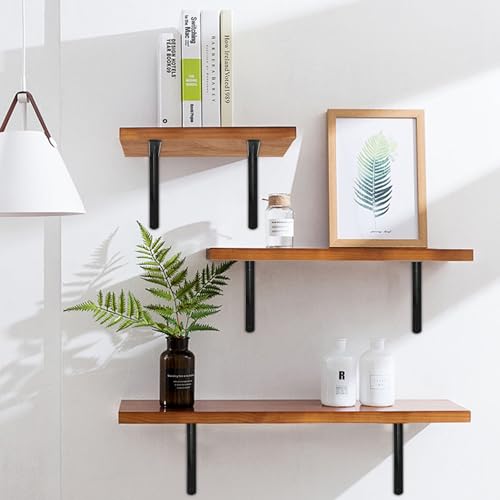 12 Pack L12 x H 8" Black Heavy Duty Shelf Brackets with Screws Metal Shelf Brackets Shelf Support Angle Brackets for Shelves L Brackets Heavy Duty Floating Shelf DIY by MHMYDZ - Used condition - Image 6