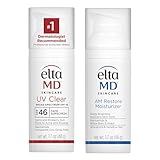 Bundle of EltaMD UV Clear Face Sunscreen SPF 46 + EltaMD AM Restore Face Moisturizer