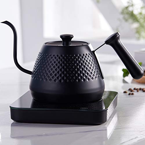 OTTO Electric Gooseneck Kettle For Pour-over Coffee And Tea, Variable Temperature Control, Built-in Brew Timer, Japanese Style