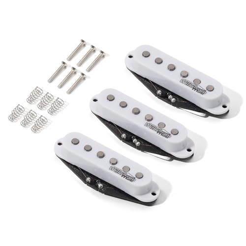 Wilkinson M Series WOVaS Alnico 5 Single Coil Pickups SSS Set for ST Stratocaster style electric guitar (WOVAS White)