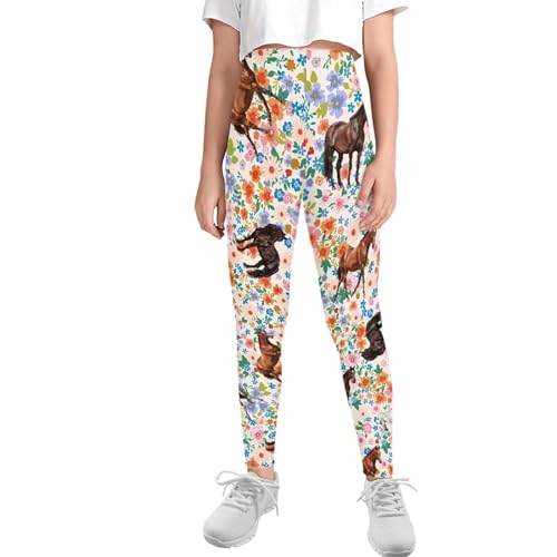 Girls Legging High Waist Long Yoga Pants Casual Dance Running Athletic Pants Active Leggings Tights for Kids2