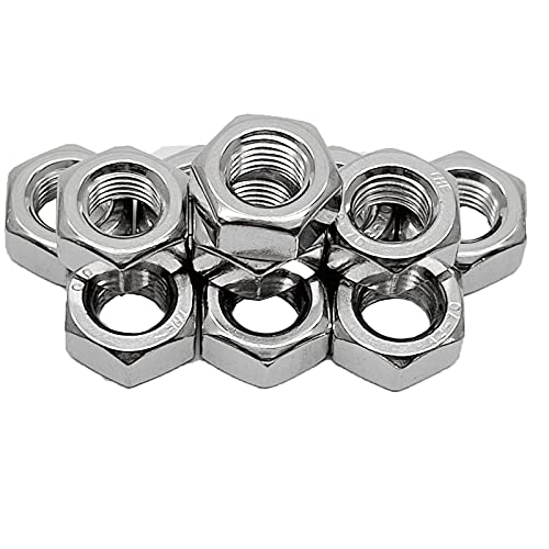 Écrous hexagonaux M6 x 0,75 mm inox lot de 20 pièces pour montages et ateliers mécaniques