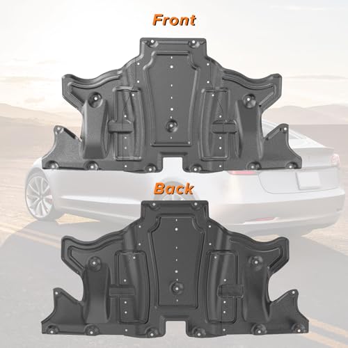 MusixiA Rear Skid Plate Compatible with 2017-2025 Tesla Model 3 & 2020-2025 Model Y, Heavy-Duty Engine Splash Shield & Under Chassis Guard, All-Weather Protection from Debris/Scrapes/Splashes by MusixiA - Image 8
