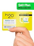 JZN Market Activation Service for H2O Wireless SIM Card $60 Plan — Preloaded Triple-Cut SIM with...