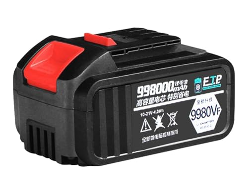 Neakarfer-電気のこぎり、リチウム電気、軽くてコンパクト、片手で操作して、軽くて強大で、薪を割る、薪を作る、庭の木を剪定する、竹を切る、粗大ごみを処理するのに非常に適して、携帯しやすくて、家庭と花園の使用に非常に適している (10セルバッテリ) [