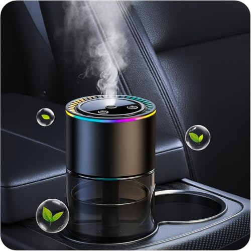 Image of Smart Car Air Freshener for Men, Car Diffuser with 180ml Large Volume for 7 Months, Auto On /Off & 3 Adjustable Modes, RGB Music Syncing Light, Perfect for car, Bedroom and Office (Ocean)