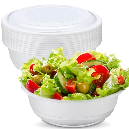 Newtay 10 Pack 162 oz Large Plastic Serving Bowls with Lids