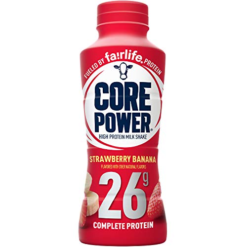 Fairlife Core Power 26G Protein Milk Shakes, Ready To Drink For Workout Recovery, Strawberry Banana, 14 Fl Oz #TOP3