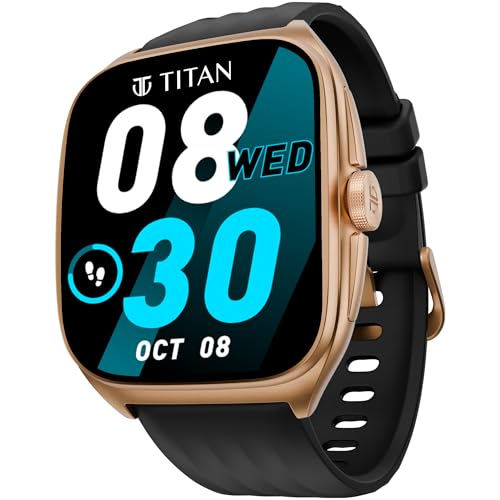 Image of Titan Evolution Smartwatch Comes with 1.85 inch AMOLED Display with 390 * 450 Pixel Resolution|SingleSync BT Calling|AI Voice Assistant|100+ Sports Modes and Watchfaces|Upto 7 Day Battery|IP68