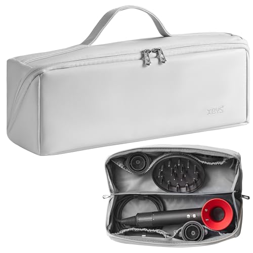 Veki Estuche de almacenamiento de viaje para Dyson Airwrap Styler, bolsa de almacenamiento de viaje de gran apertura compatible con el sistema de peinado y secado Shark Flexstyle, organizador de
