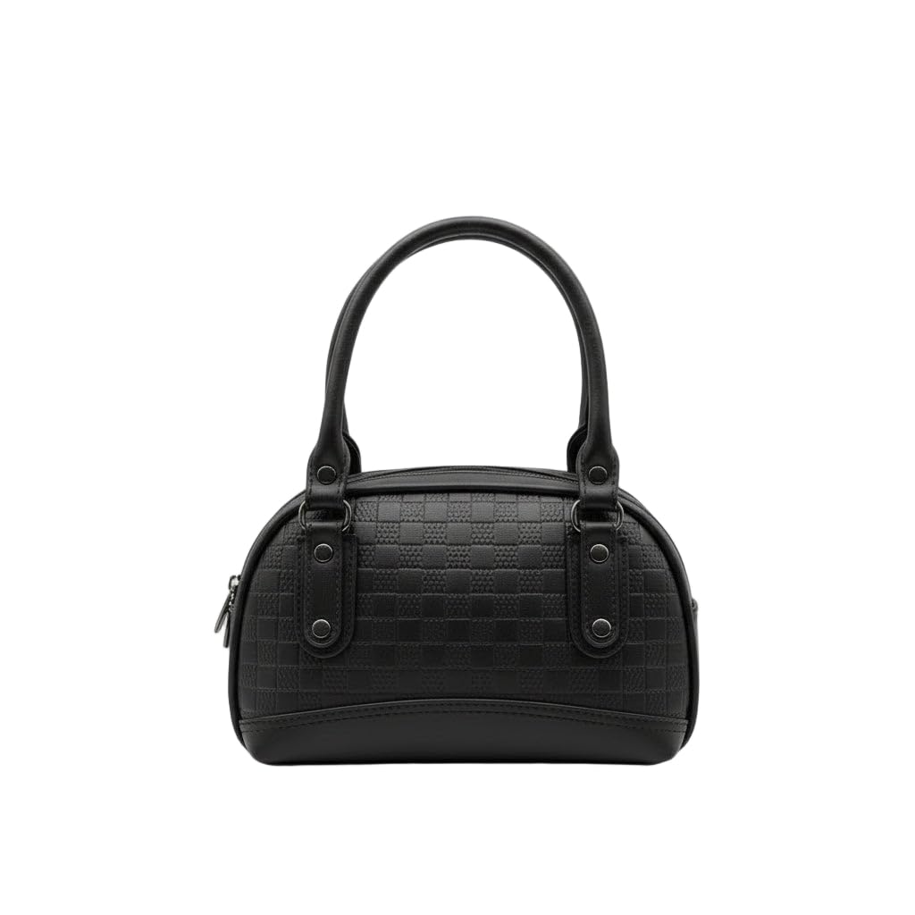 Small Hand Bag for Women, Purple, PU Leather, Stylish and Lightweight, Top Hand Held Bag (Black)-image-41