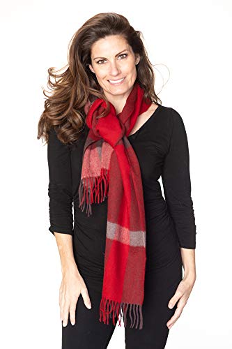 Women's 100% Virgin Wool Scarf for Women, Solids, Plaids, 37 Styles, Warm Soft Luxurious, Gift Box4