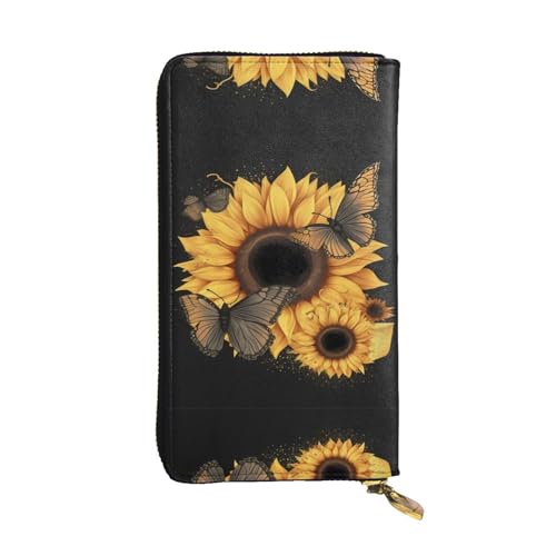 Portefeuille en cuir véritable papillons grand sac de voyage pour téléphone