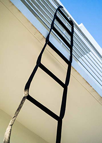 ISOP Rope Ladder for 2 Story Homes 13 ft (4m)  Spring Hooks Incl.