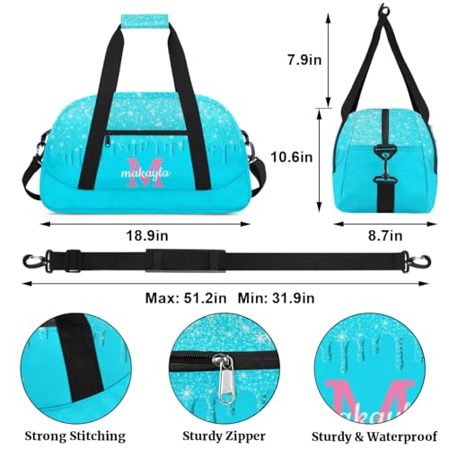 Personalized Duffle Bag for Women Girls with Name Custom Kids Dance Ballet Gym Bag Sports Travel Bag2