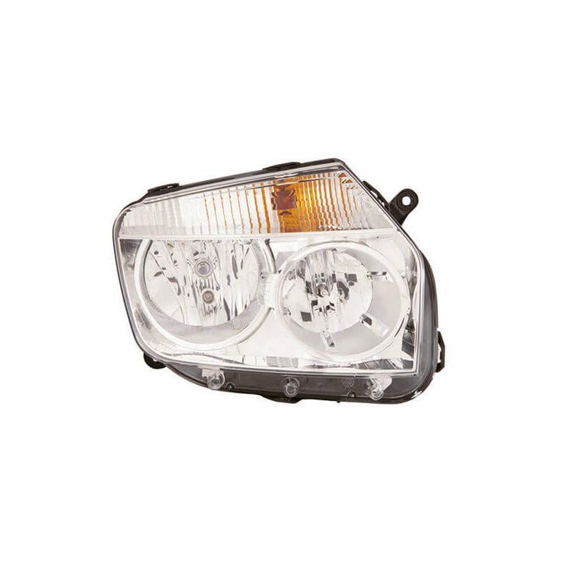 Phare avant droit Dacia Duster 2010 2011 2012 2013 fond chromé H1 H7 Repiauto