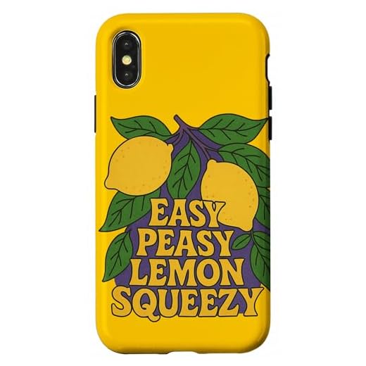 Easy Peasy Lemon Squeezy Retro Zitrusfrüchte Humor Sommerdesign Hülle für iPhone X/XS